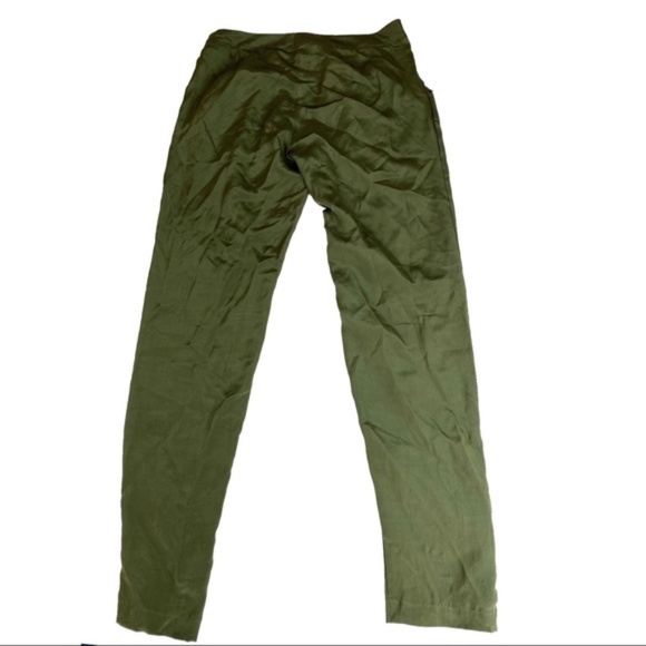 EVERLY SILK HAREM PANTS GREEN S - Picture 3 of 4